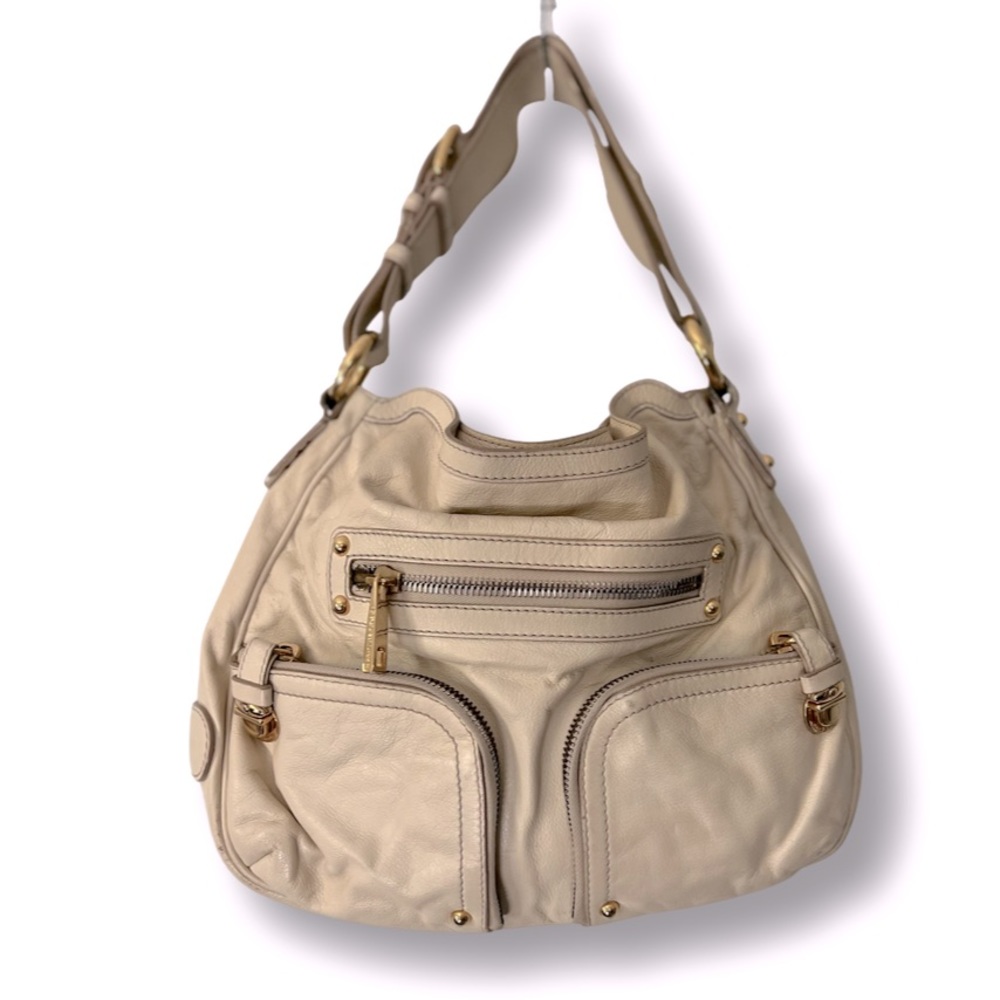 Michael Kors Cream Leather Hobo Shoulder Bag
